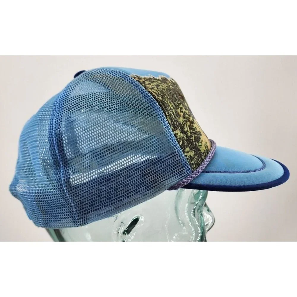 VTG Railroad Train Trucker Hat Foam Rope Adjustable Snapback‎ JJ Made in Taiwan